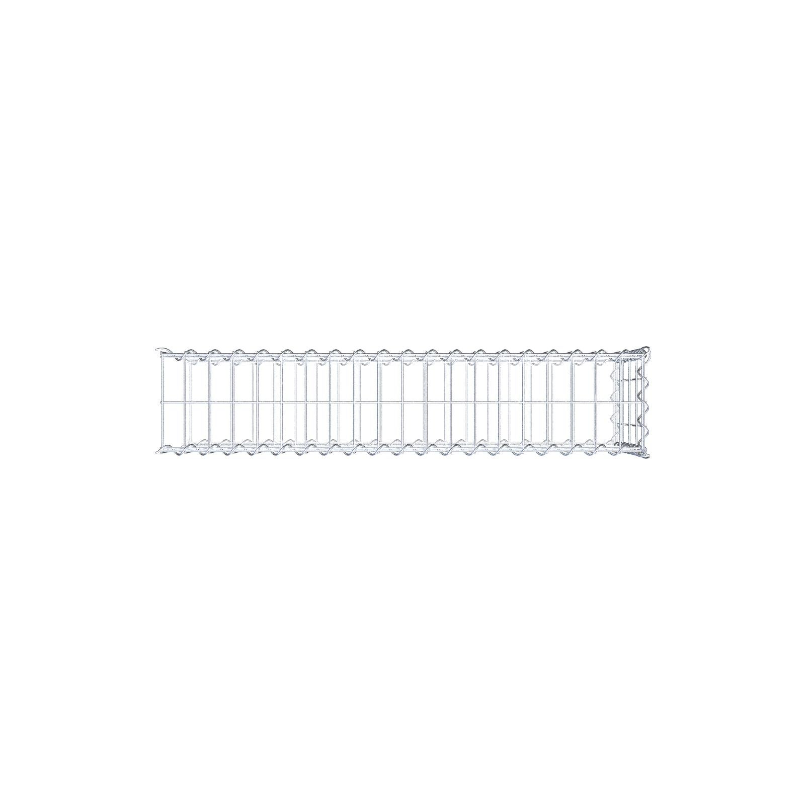 Gavión para alargar en acero galvanizado 100x40x20cm (LxAxP), malla 5 x 10cm, Espiral, sin rejilla frontal - 4