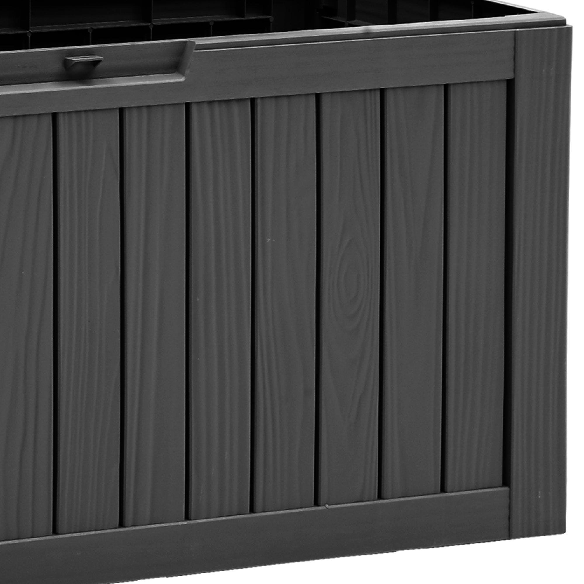YITAHOME Caja de Almacenamiento Exterior con Ruedas-Caja de Cubierta de Plástico 270L-117 x 53.5 x 55 cm-Negro - 9