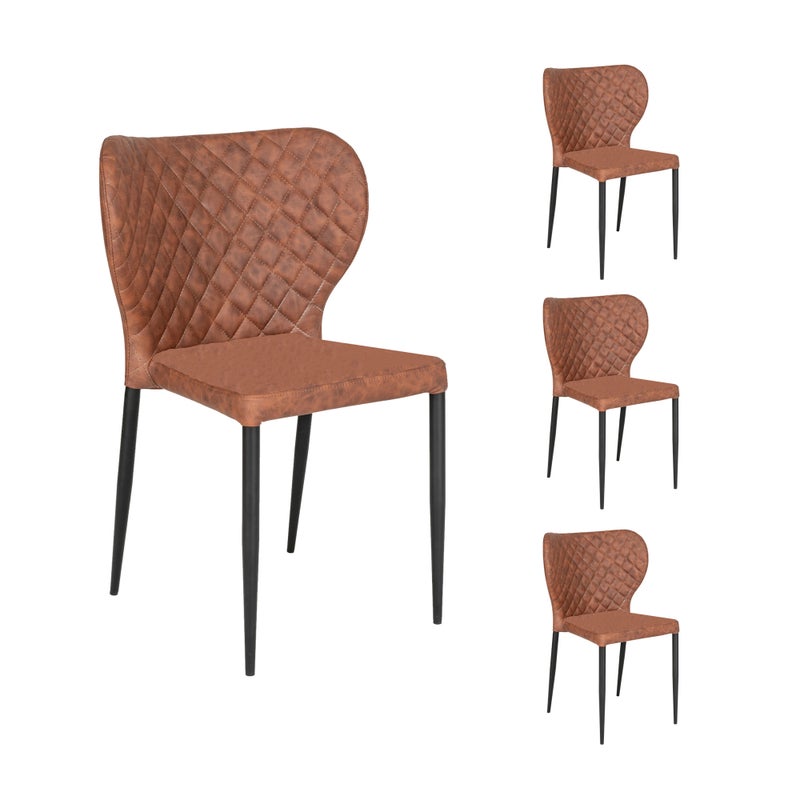 Pisa krzesło stołowe brąz, czarny.