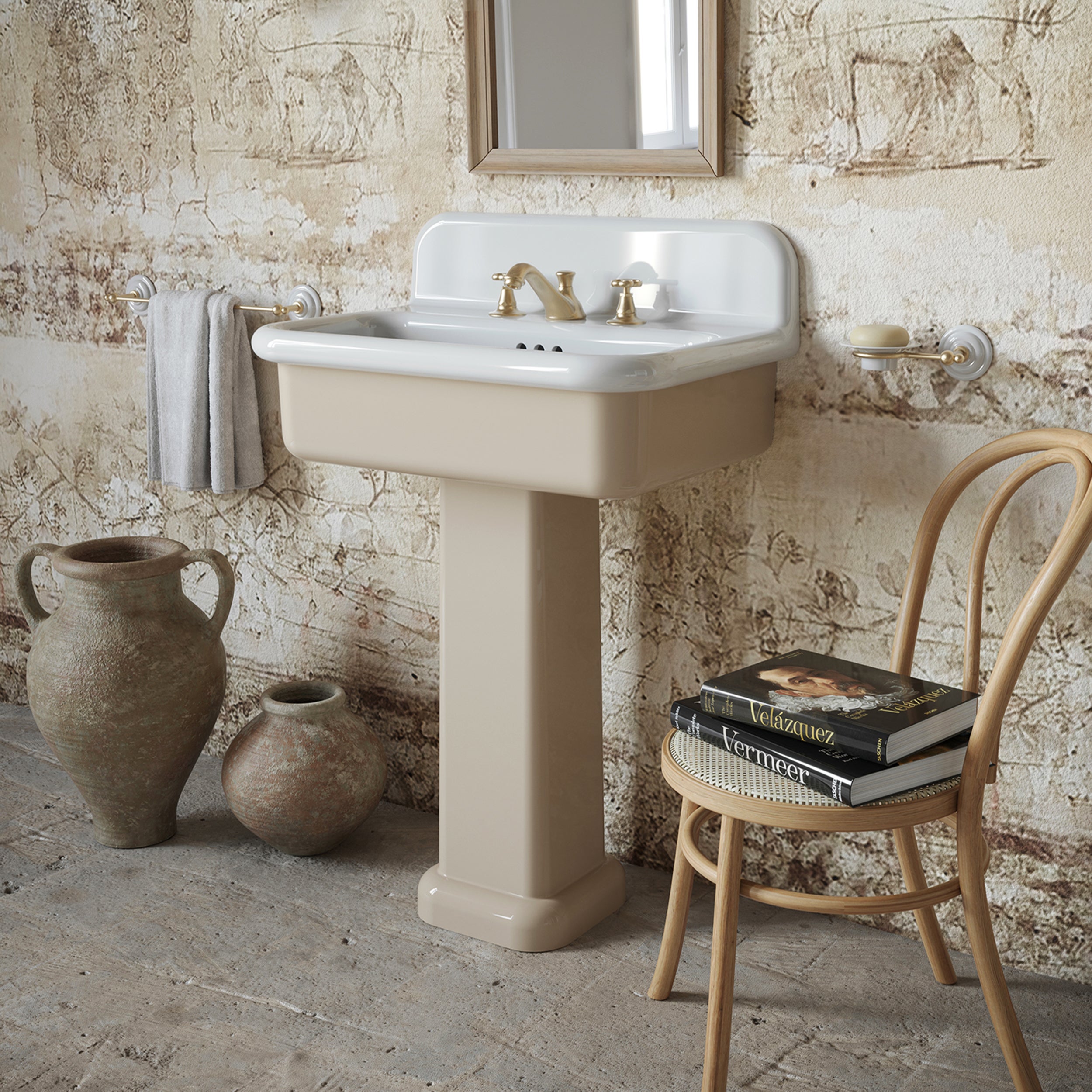 Colonne en Céramique Rétro Beige pour lavabos TRUE COLORS LITE signé BLEU PROVENCE - 4