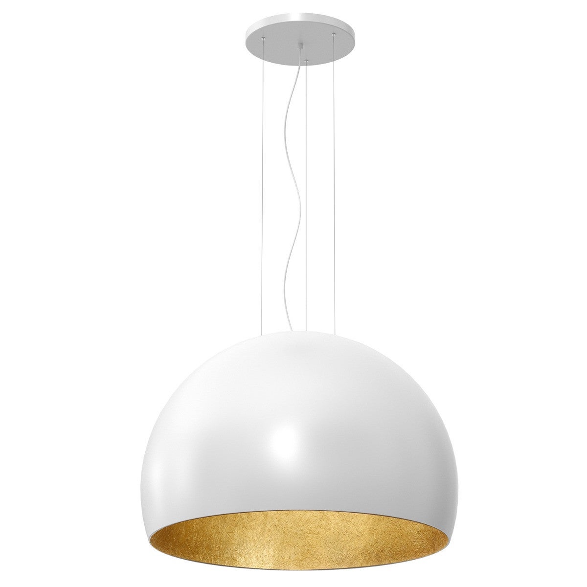 Lampa wisząca Compo biały mat-złota 1xE27x15W wym: 150 x 80 x 80 cm kompozyt Luminex