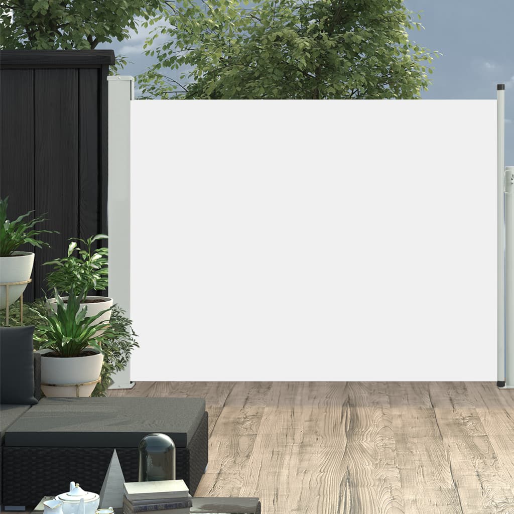 Maison exclusive - toldo lateral retráctil de jardín color crema 140x500 cm