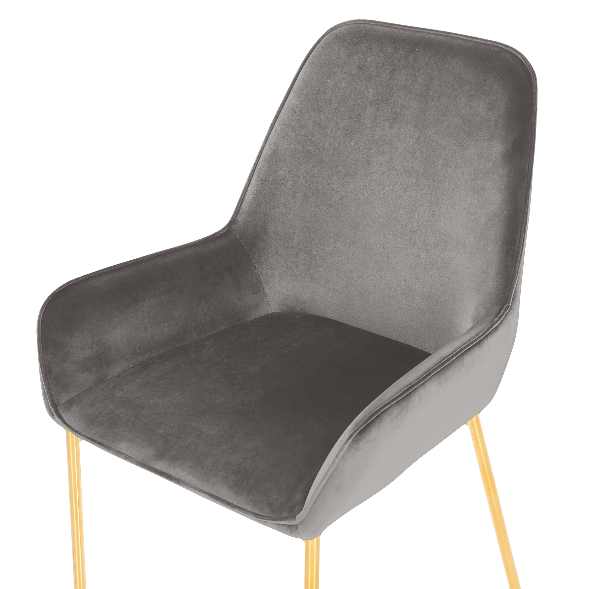 Set di 2 sedie da pranzo LOVERNA Velluto Grigio - 7