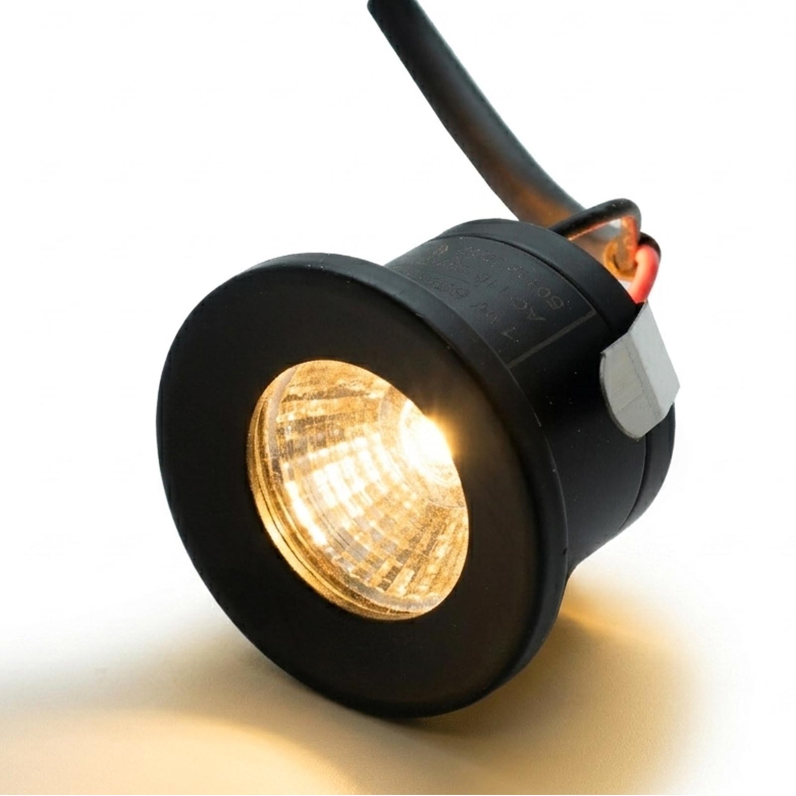 Foco LED mini spot negro 1W empotrado redondo 28mm luces escaleras ...