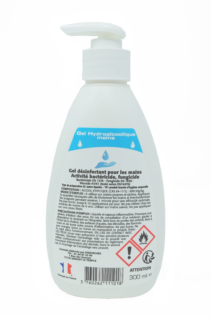 Hpc - Flacon pompe Gel hydroalcoolique 300ml - Fabrication Française - HPCF300CS - 3