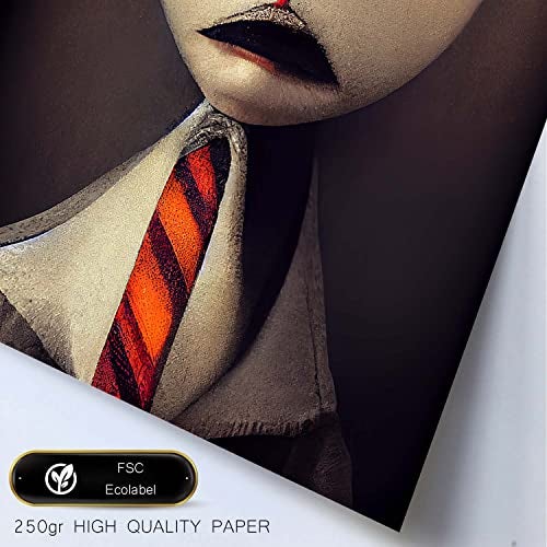 Nacnic Set De 3 Posters Reflexión Al Estilo De T Burton Ilustraciones De Profesiones Y Oficios Inspiradas En Arte Gótico Diseño Y A4 Marco Negro - 5