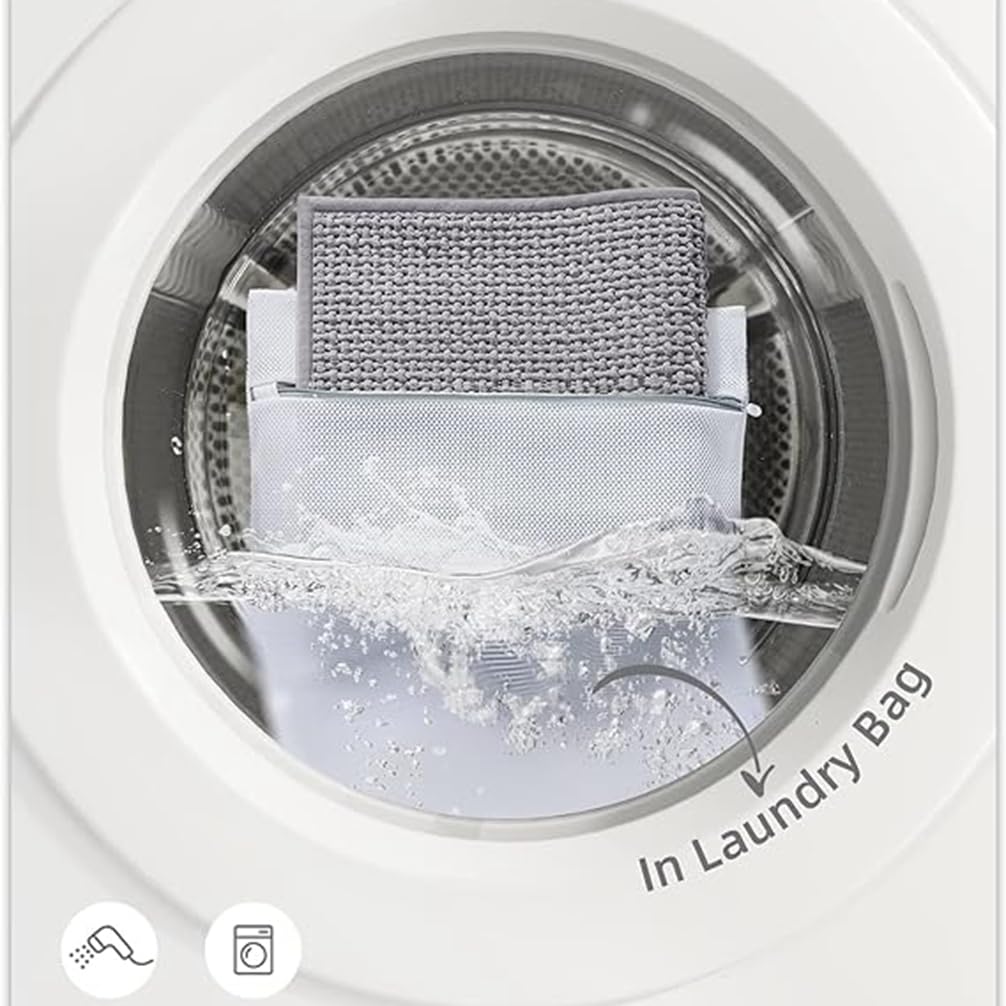 Tapis de bain antidérapant, doux et absorbant, lavable en machine, 40 x 60 cm, pour salle de bain et toilettes, blanc - 7