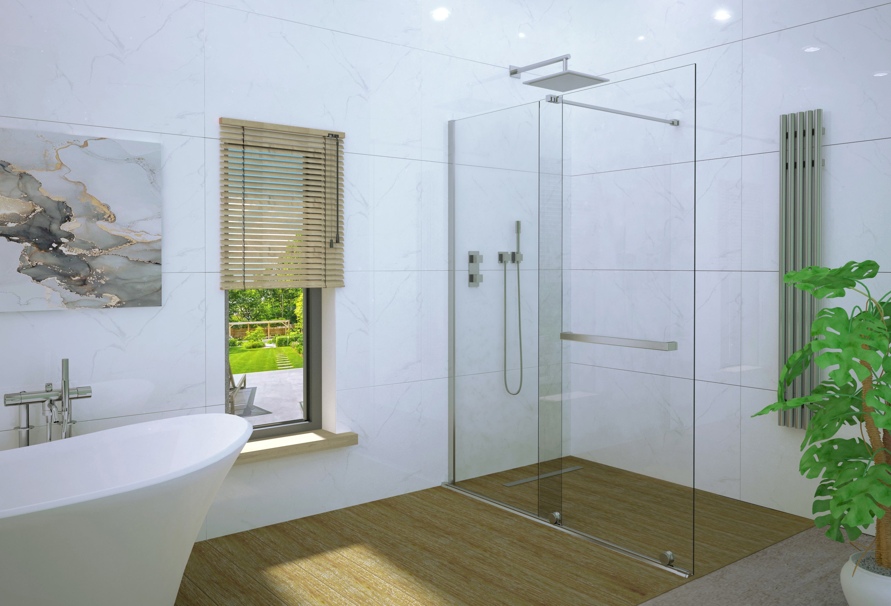 Ścianka prysznicowa SEVANTE ERIS 100x195 Walk-In chrom 1 szt.