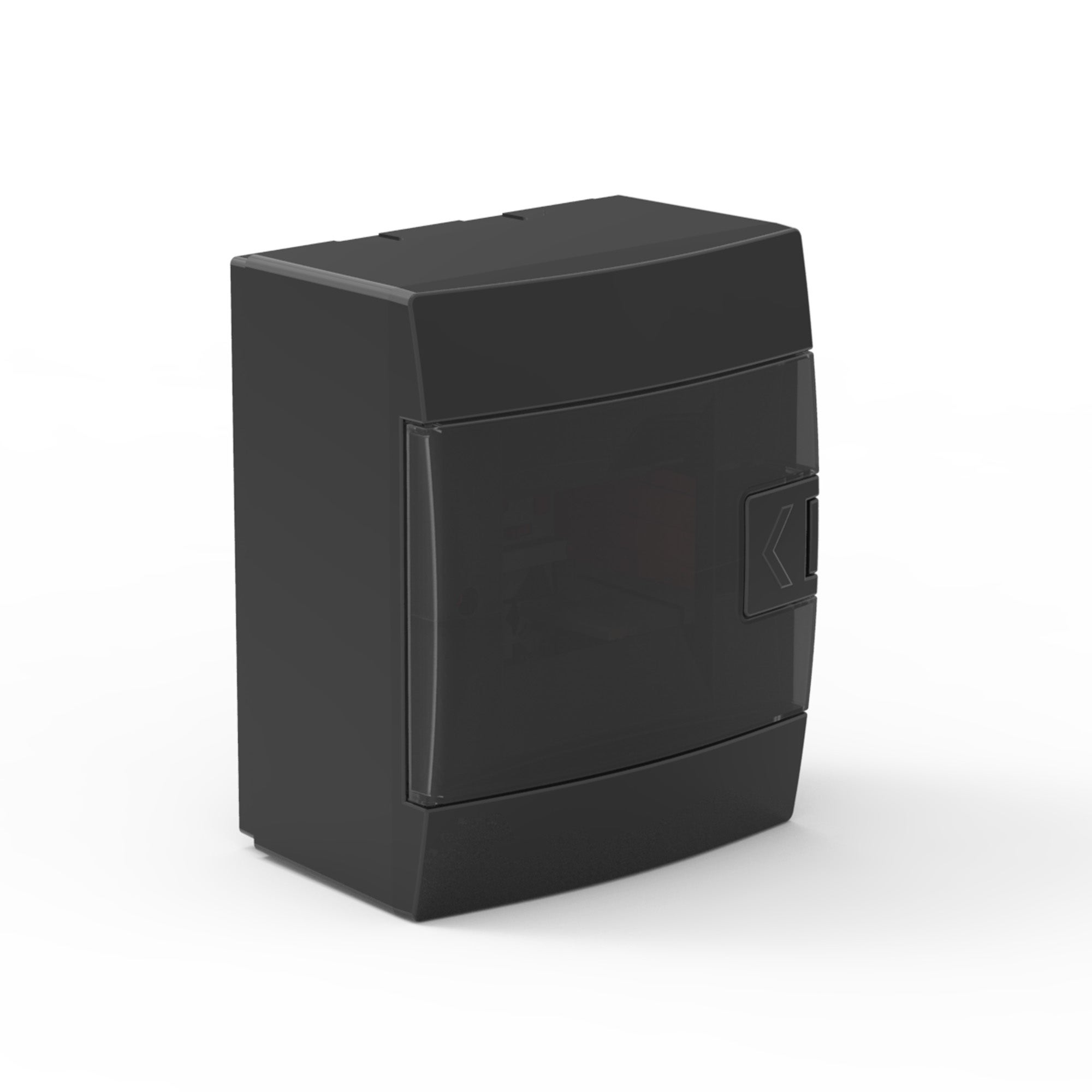 Rozdzielnica elektryczna natynkowa 4-modułowa czarna dymna 140x173x104mm HOROZ ELECTRIC