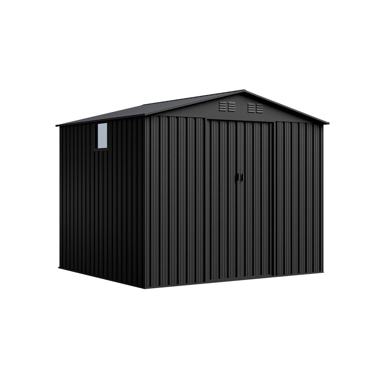 Domek metalowy NORDVIC Magni 283x251 cm, przesuwne drzwi, Cold Grey