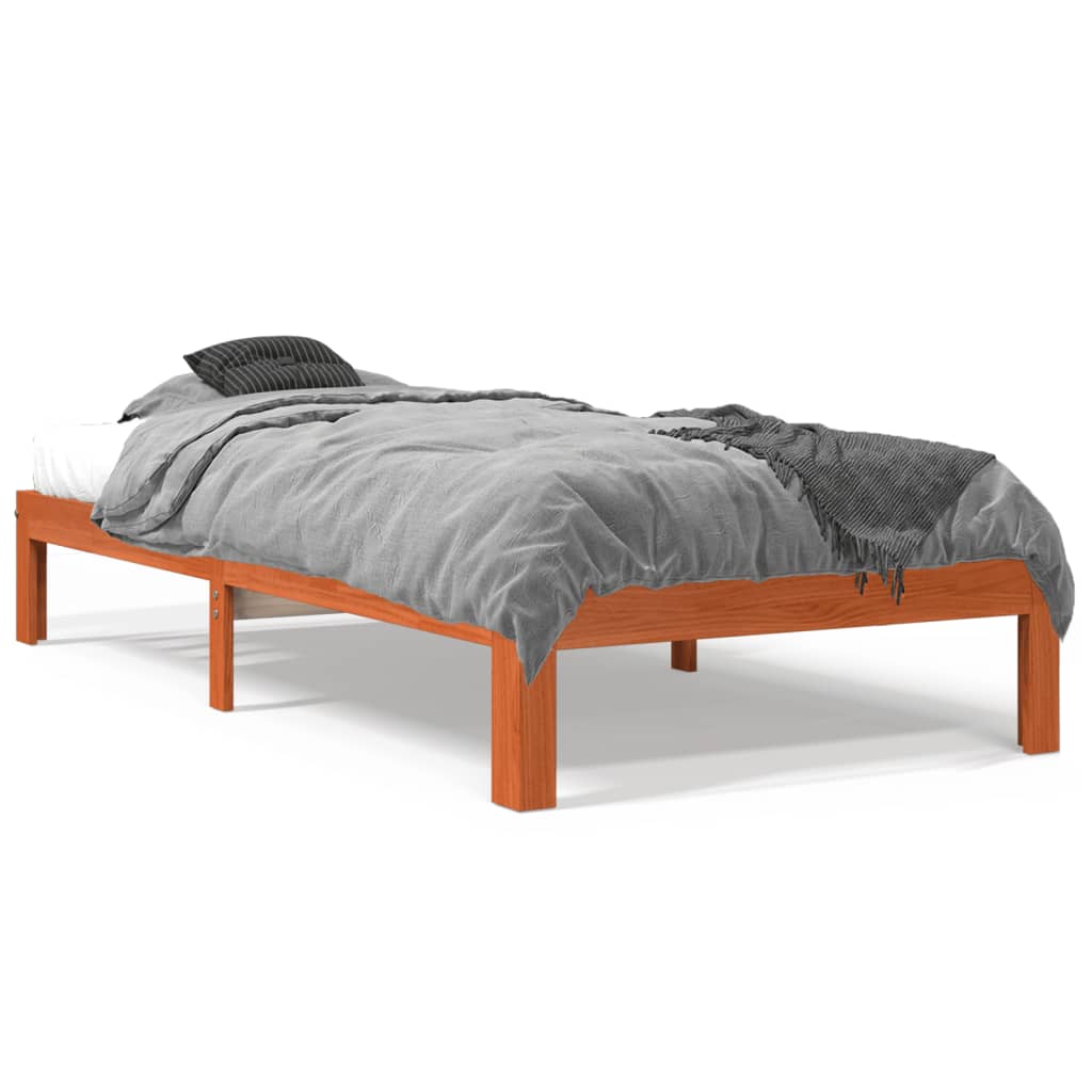 Łóżko Drewniane Rama Łóżka Sofa Brązowe Do Sypialni Pokoju 75x190 cm