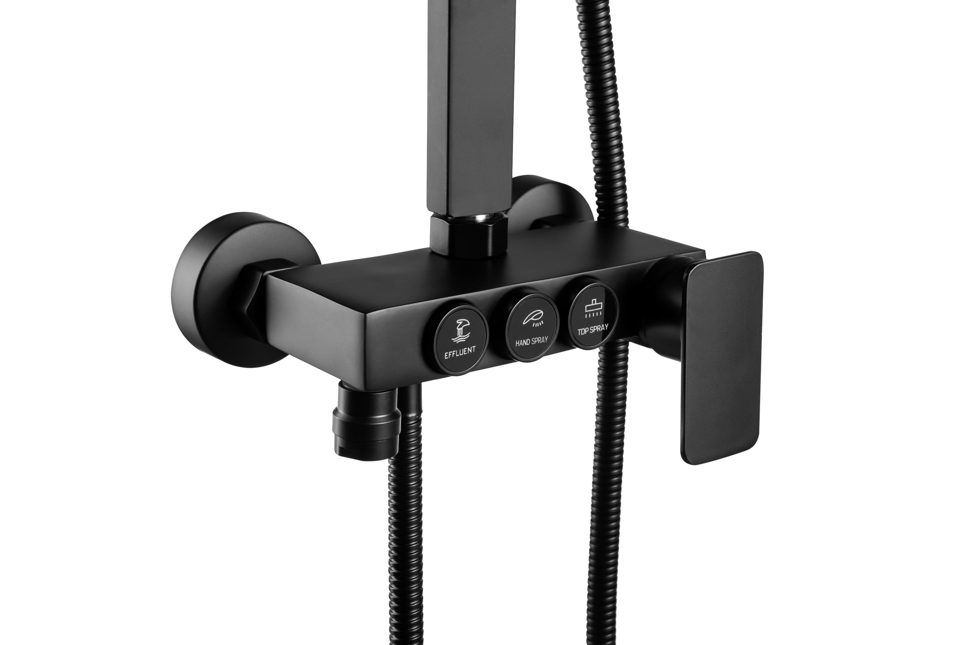 Conjunto de duche com torneira, Preto - 3