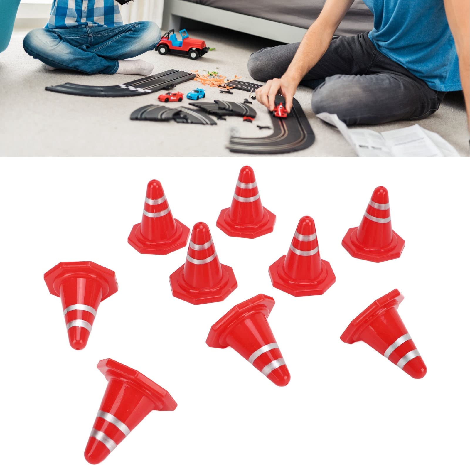 50 pièces Mini cône de circulation jouets cônes de circulation miniatures pour enfants enfants RC télécommande voiture Football formation - 2