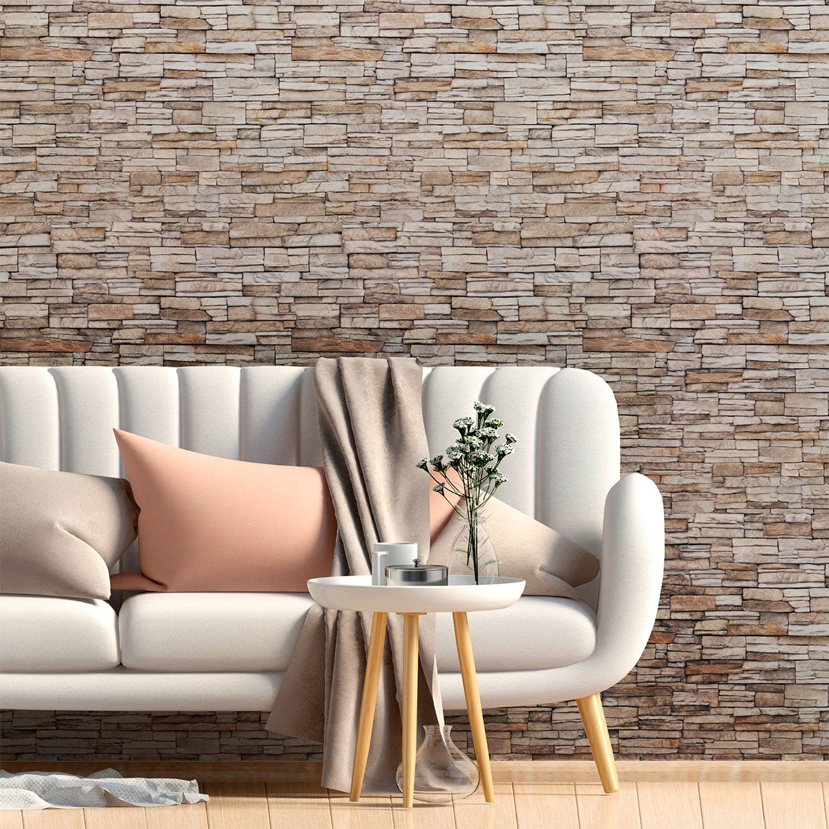 Adesivi pietra Rivestimento in pietra della Besançon - Sticker adesivo - adesivi murali - 60x60cm - 3