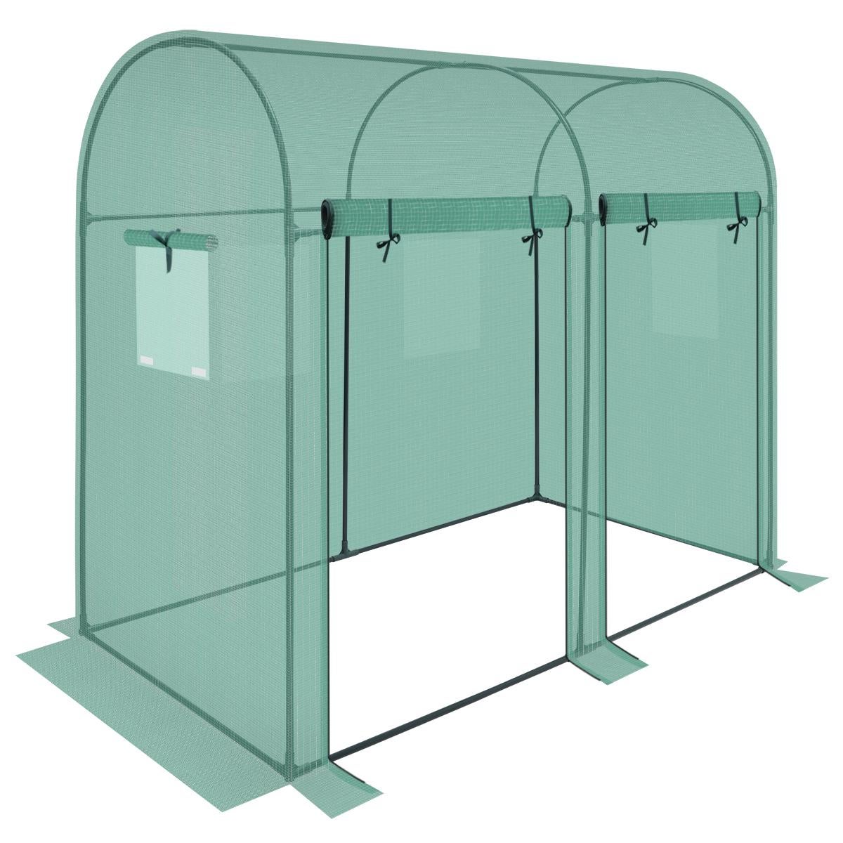 Szklarnia tunel ogrodowy Saska Garden 200x100x180 cm, zielona powłoka folia PE, konstrukcja stal