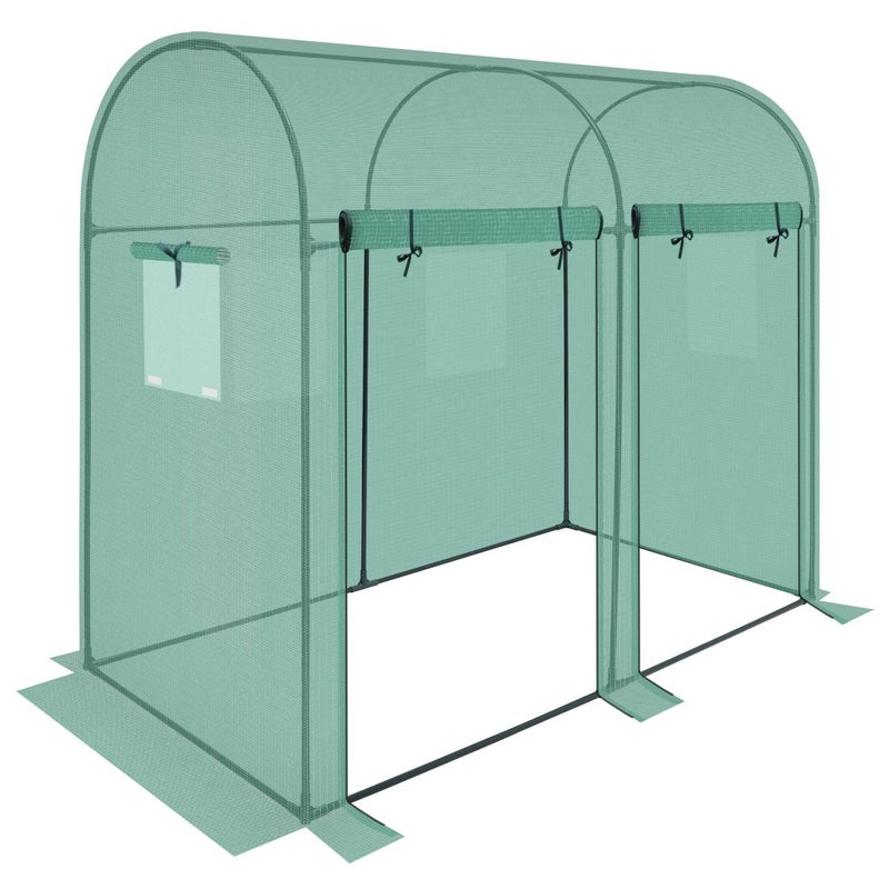 Szklarnia tunel ogrodowy Saska Garden 200x100x180 cm, zielona powłoka folia PE, konstrukcja stal