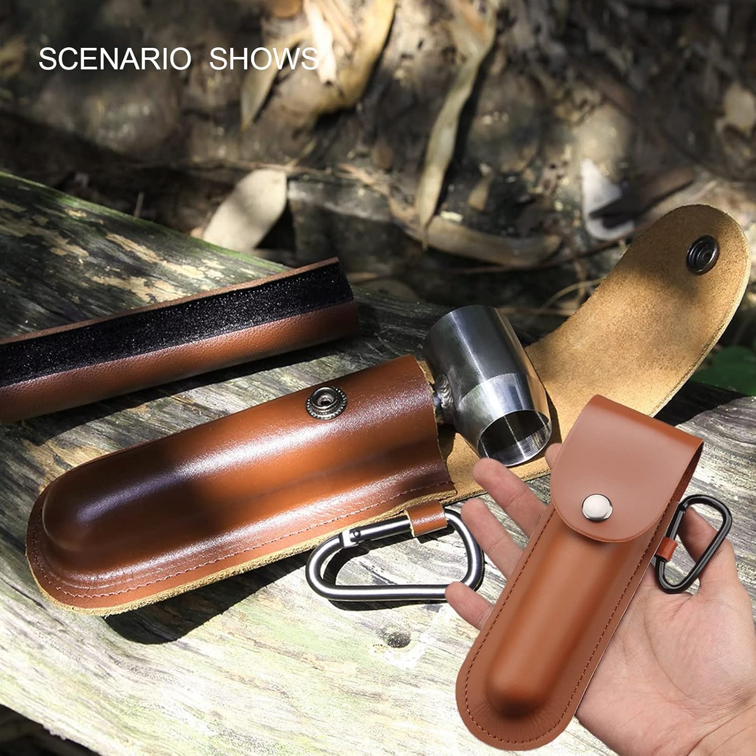 Ręczny świder do drewna Bushcraft Tools, wiertarka ręczna do obróbki drewna, świder do drewna Bushcraft do przetrwania na świeżym powietrzu, z etui z - 5