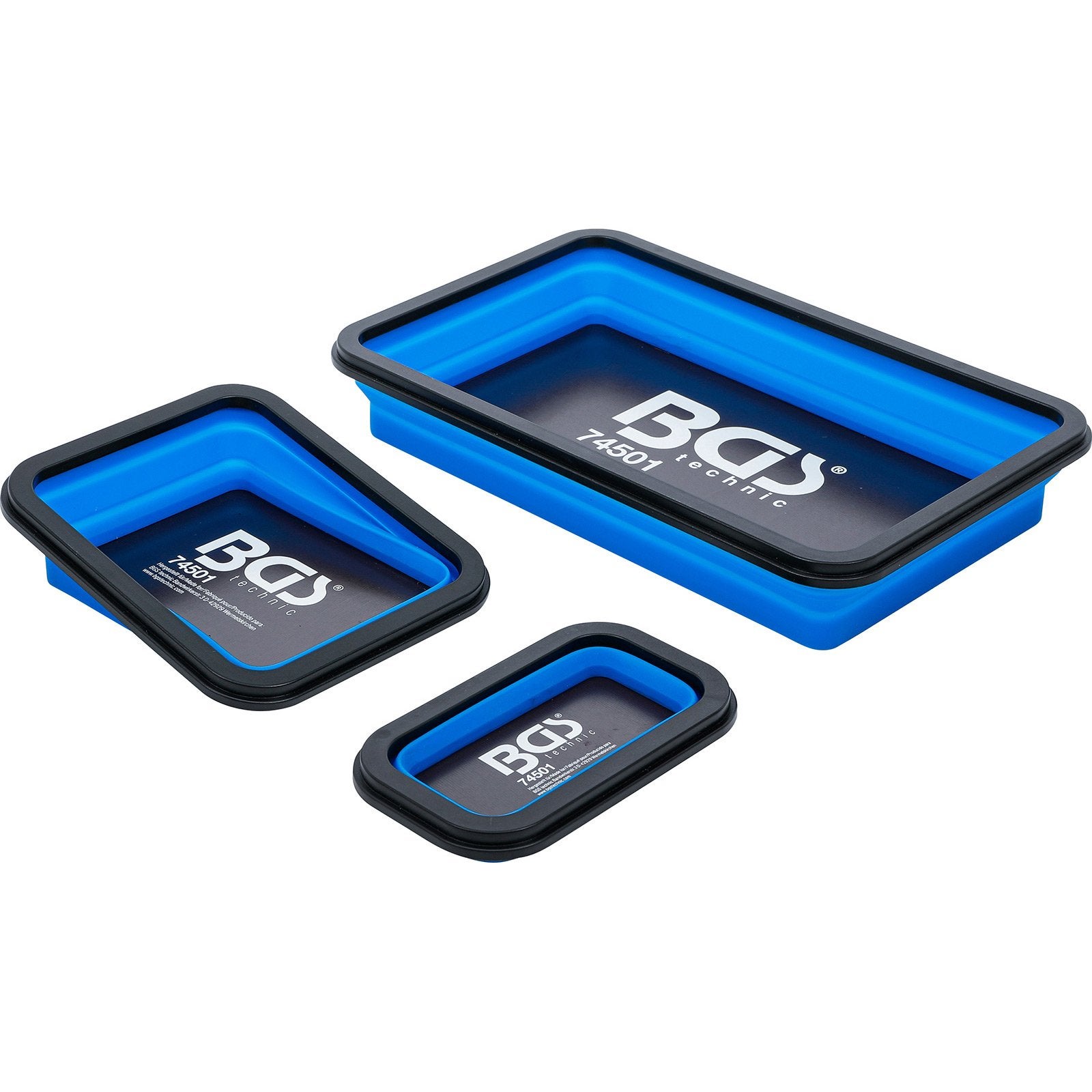 Lot De 3 Plateaux Magnétiques En Silicone - Pour Vis, Écrous Et Petites Pièces - Pliables Et Transportables