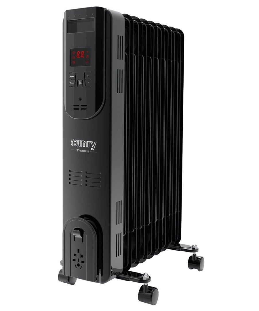 Adler Calentador De Aceite Eléctrico Con Mando A Distancia Camry Cr 7810 9 Varillas Negro , Leroy Merlin