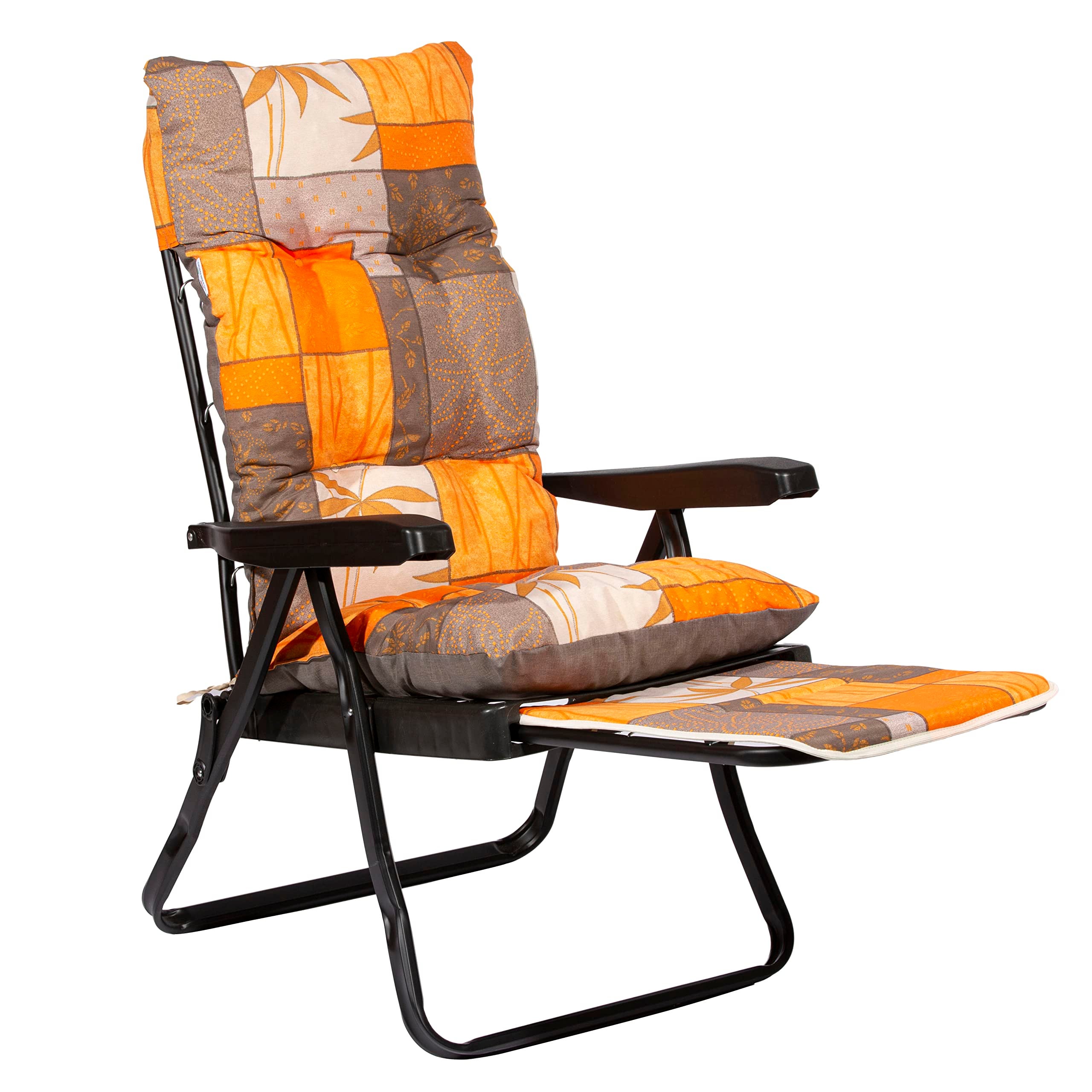 TECNOWEB Cuscino Per Sdraio Imbottito | 124x50 Cm, Made In Italy, Per Esterni E Interni, Arancio - Foto 10