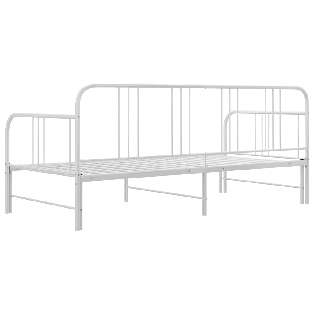 Maison Exclusive - Cadre de canapé-lit extensible sans matelas blanc 90x200 cm - 5