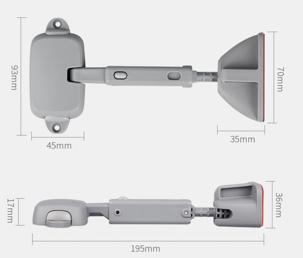 Butée de sécurité pour fenêtres – Idéale pour bébé, enfant et animaux – Protection fiable et design simple (gris) - 2