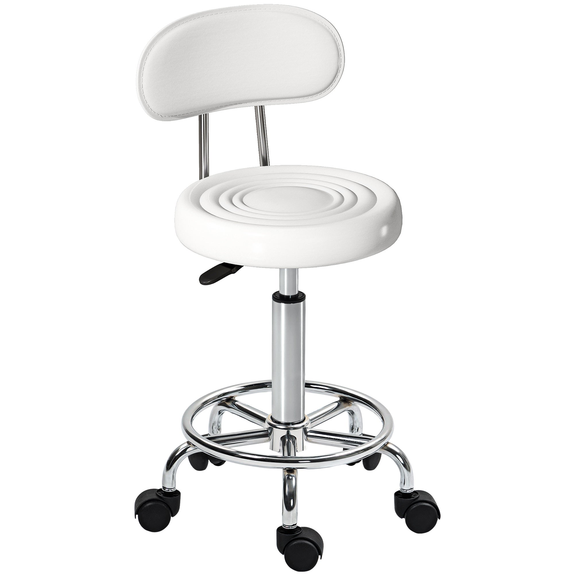 Taburete Giratorio Con Ruedas Y Respaldo Altura Ajustable 70 86cm taburete-giratorio-con-ruedas-y-respaldo-altura-ajustable-70-86cm