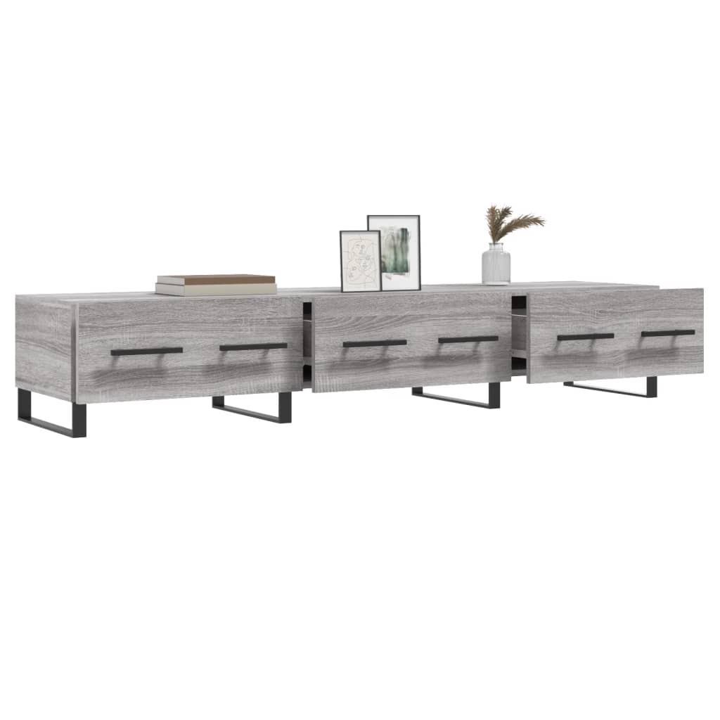 Meuble TV sonoma gris 150x36x30 bois d'ingénierie - 4