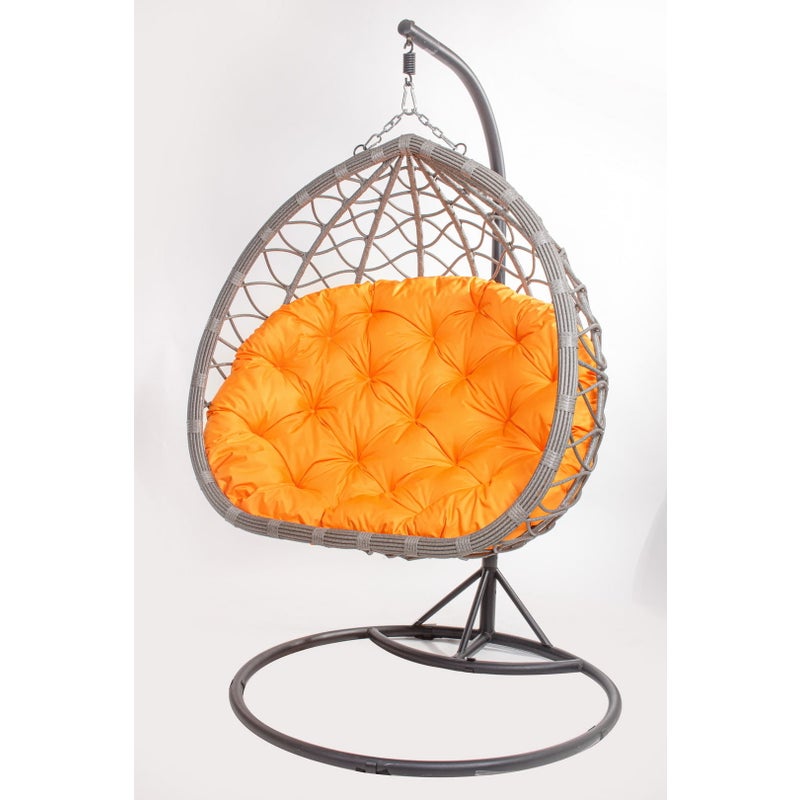 PODUSZKA OGRODOWA NA FOTEL WISZĄCY KOKON 110x100 CM POMARAŃCZOWA PODUCHA NA HUŚTAWKĘ PODUSZKA NA BOCIANIE GNIAZDO PODUSZKA NA KRZESŁO DWUSTRONNA