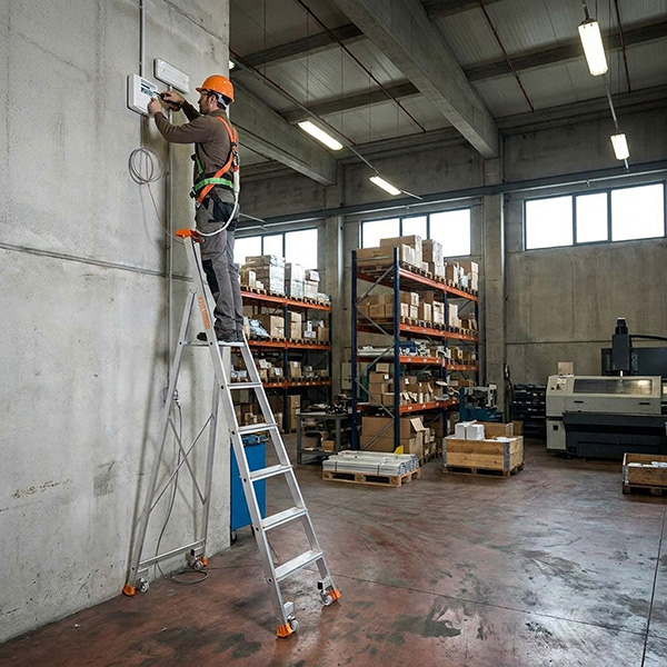 Escabeau 6 marches - Hauteur de travail max. 3,32m - 2370006R - 5