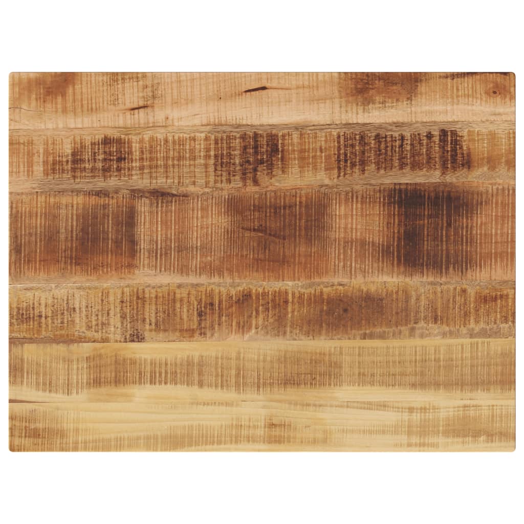 Plateau de table carré en bois de manguier massif brut 80x50x3,8cm- COMFORTXL - 2