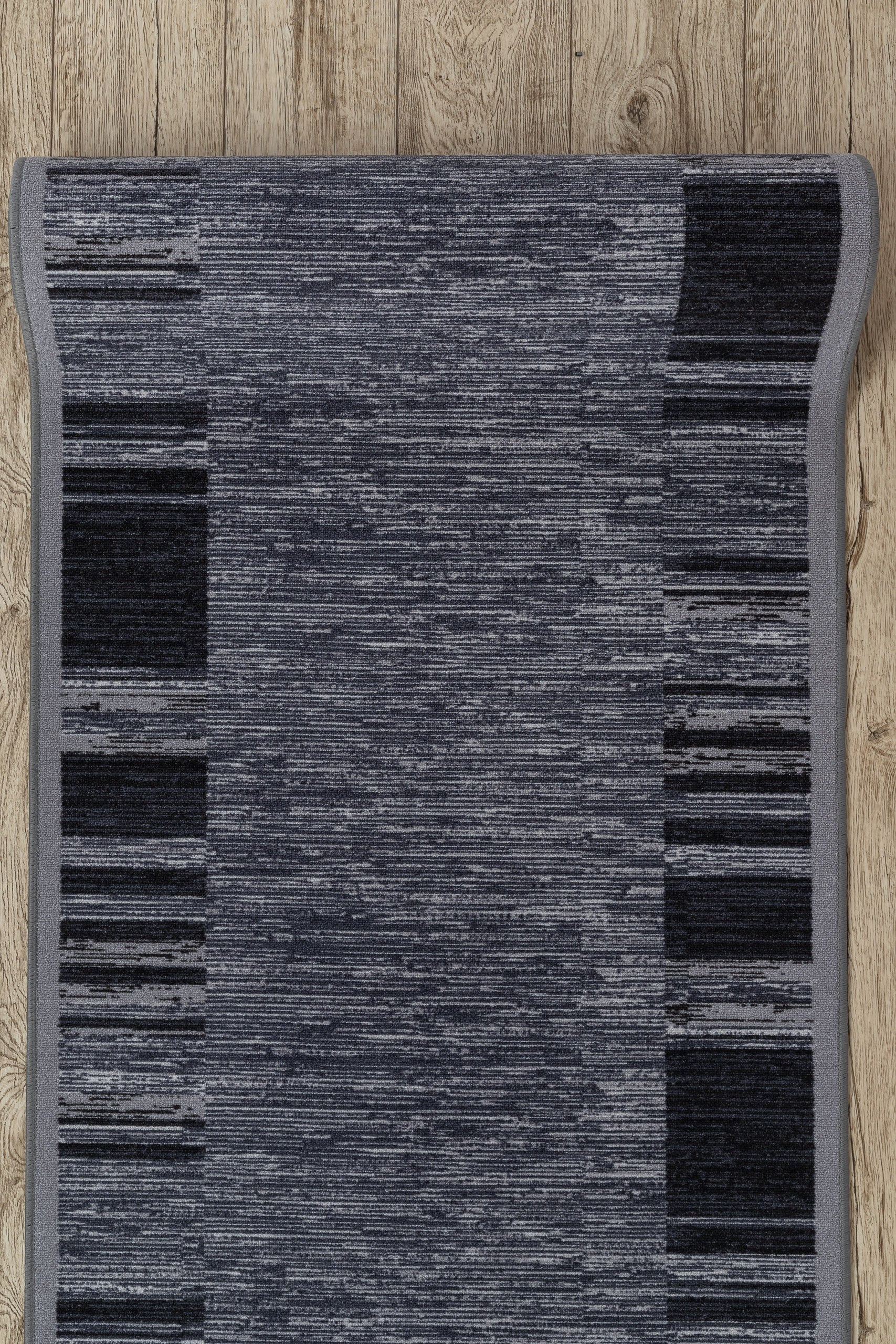 Alfombra de pasillo con refuerzo de goma ADAGIO gris 133x320 cm - 4