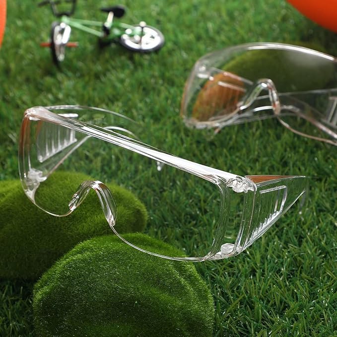 Lunettes de protection, antibuée, anti-gouttelettes, anti-poussière, également adaptées à un usage quotidien, transparentes, lot de 3. - 4