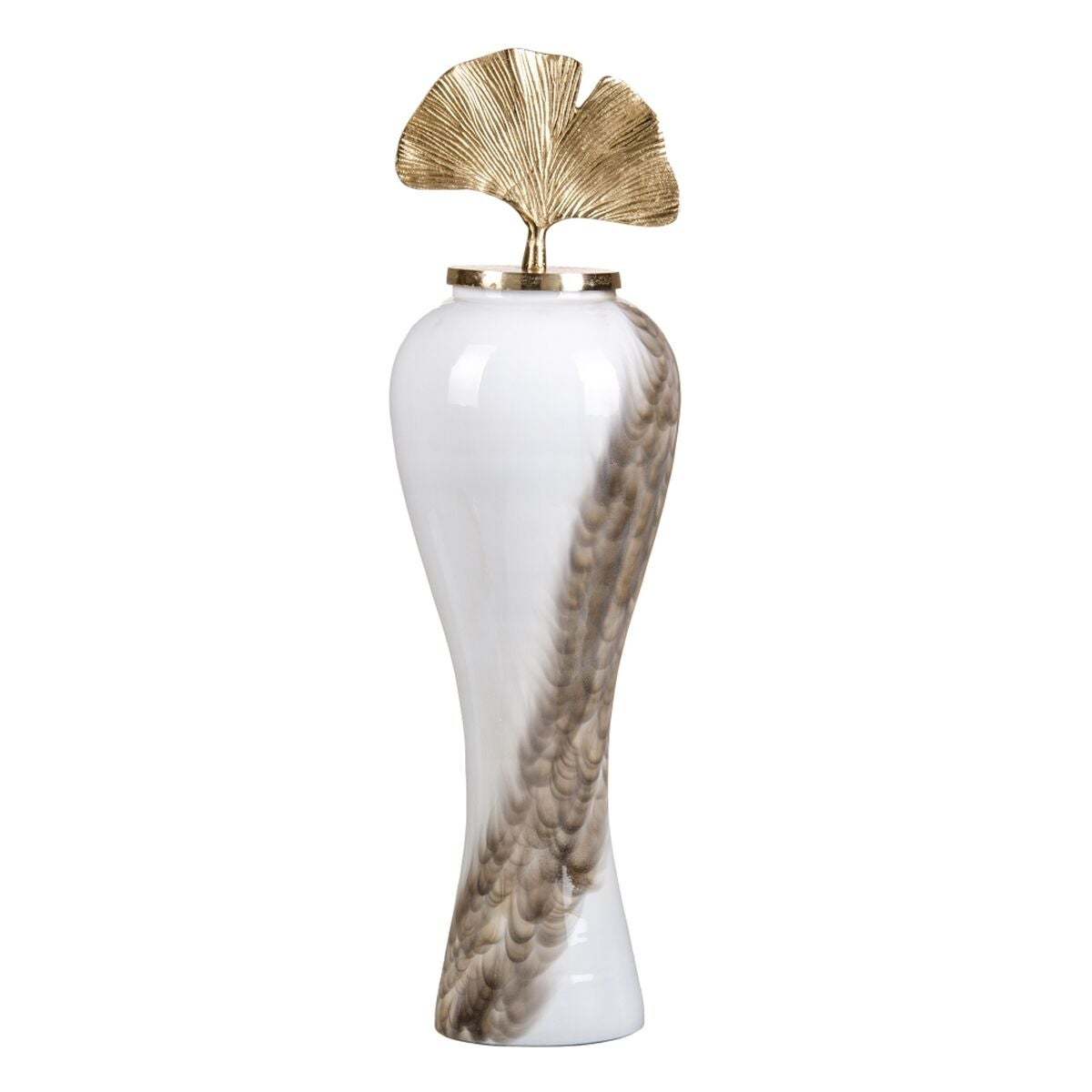 Vase 25 X 25 X 84 Cm Verre Dor M tal Blanc Leroy Merlin Vase 25 x 25 x 84 cm verre dor m tal blanc leroy merlin