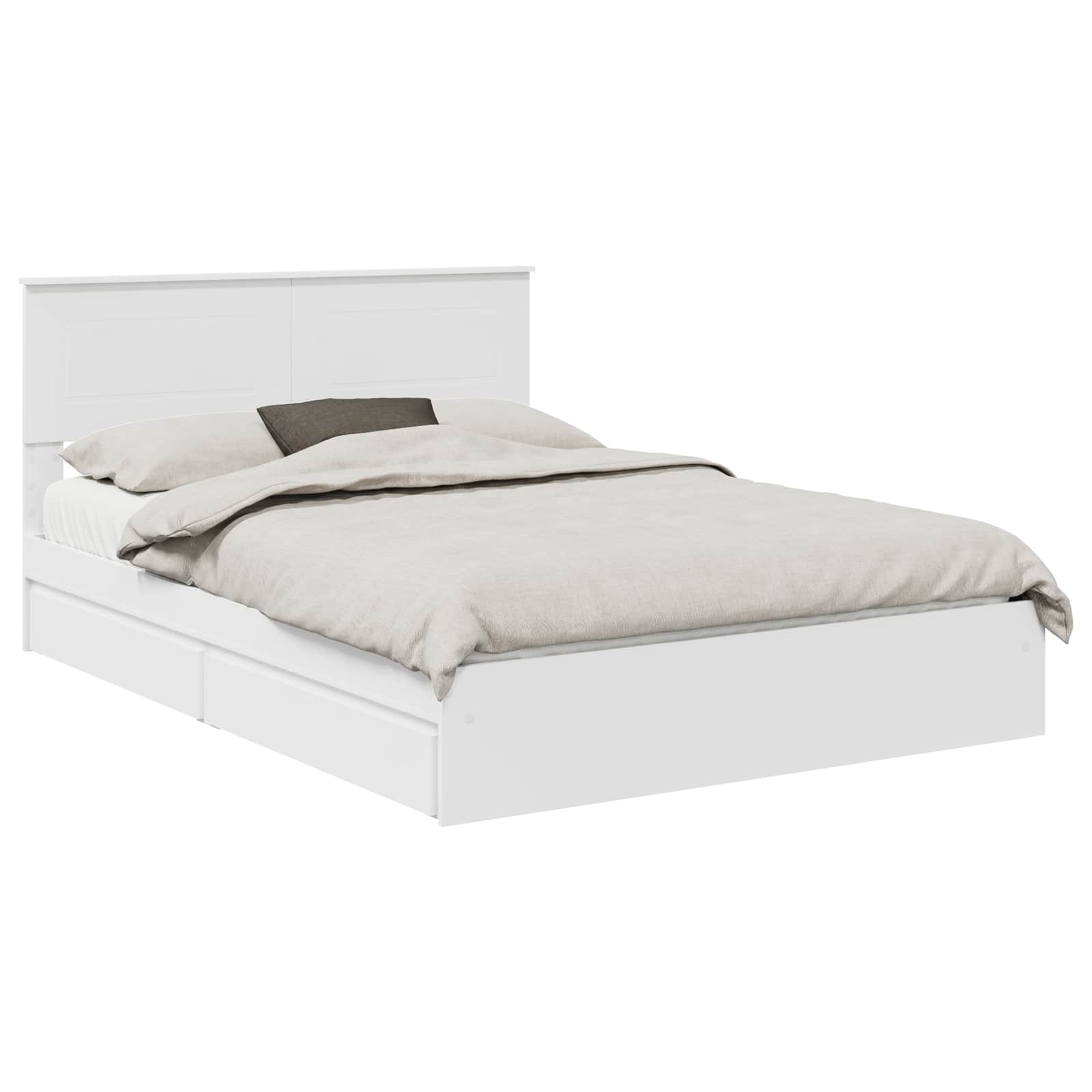 Lit de rangement réglable Blanc 140 x 200 cm panneau de bois - 2