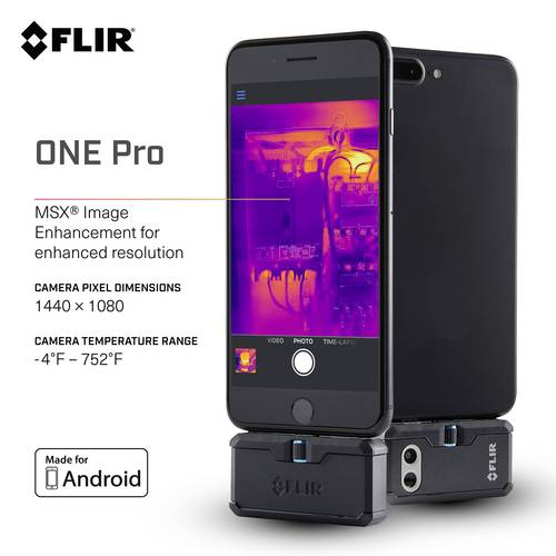Caméra thermique pour téléphone portable FLIR ONE PRO Android USB C -20 à +400 °C 160 x 120 Pixel 8.7 Hz - 2