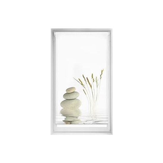 Estor estampado easyfix sin taladrar - estor translúcido tamaño 85x150 - estor sin herramientas color serenidad | blindecor