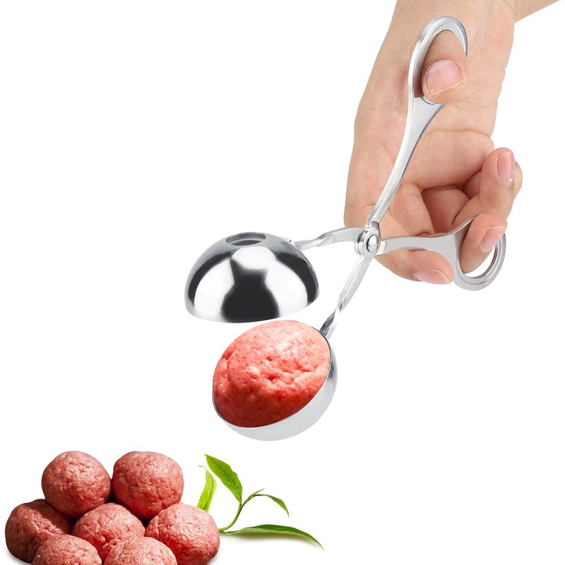 1 szt. (5 cm) stalowa foremka do klopsików, nieprzywierająca łyżka do klopsików, szczypce do lodów, cake popsów, lodów, ciasta ciasteczkowego, me