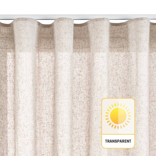 Rideau tamisant 3 mètres beige rideaux salon voilage elegant 300 x 300