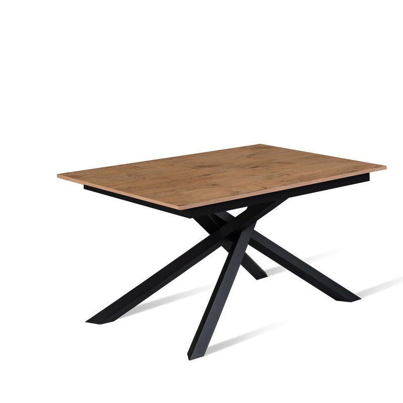 Pulse - Stół rozkładany (140/190 x 90 cm) w kolorze czarnej melaminy