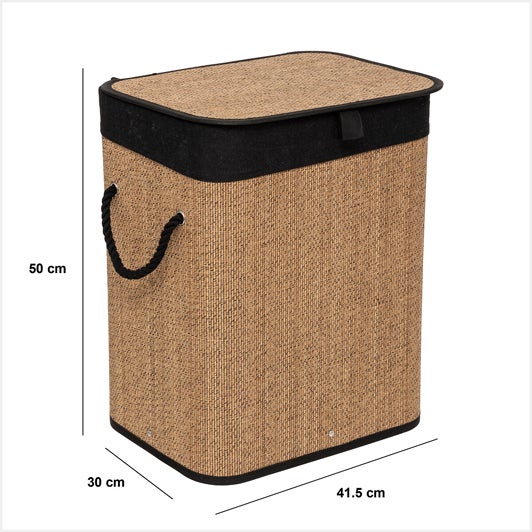 Panier à linge 2 compartiments noir 60L STEMY - 5five - 6