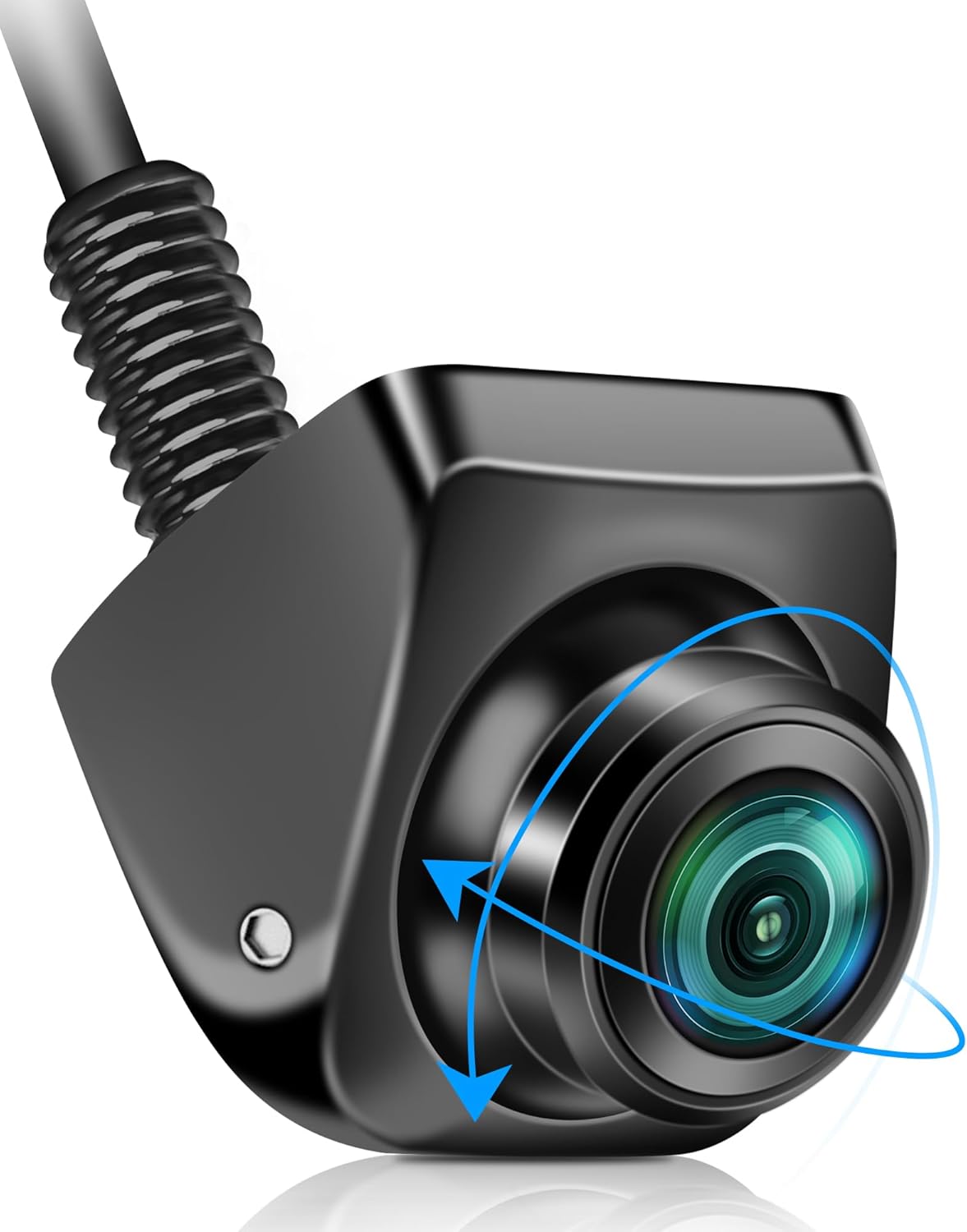 Lescars telecamere di retromarcia solari: Telecamera di retromarcia HD solare Wi-Fi autonoma, batteria, magnetica, visione notturna IR (telecamera retromarcia wireless