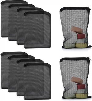 Sacchetti Filtranti Per Acquario - Set Da 10 Pezzi, Rete Fine 1mm, Cerniera, Dimensioni 20x15 Cm - Per Carbone Attivo, Ceramica, Media Filtranti