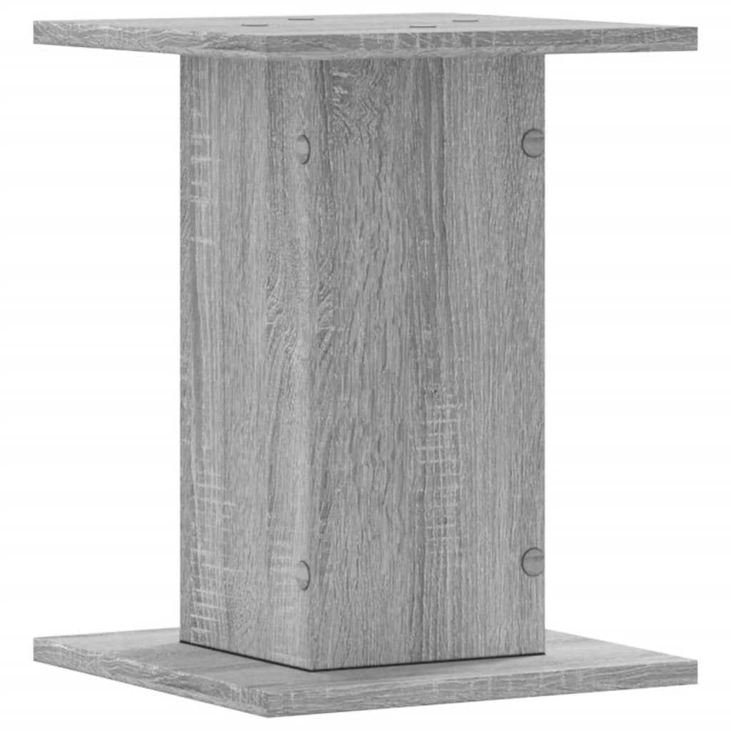 Supports pour plantes, 2 pièces, gris, en panneau de bois, pour le jardin - 5