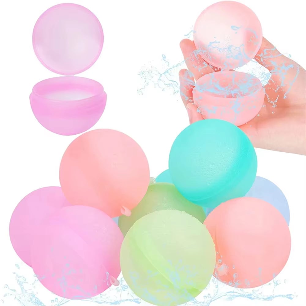 Zestaw 50 silikonowych balonów wodnych wielokrotnego użytku, na lato, plażę, basen, do zabaw w wodzie