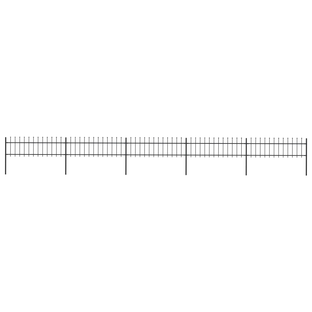 Cl ture De Jardin Avec Dessus En Lance Acier 8 5 X 0 6 M Noir Leroy cl-ture-de-jardin-avec-dessus-en-lance-acier-8-5-x-0-6-m-noir-leroy