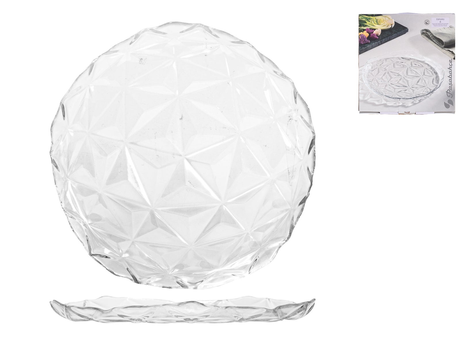 Vajilla Duralex Azul Servicio De Mesa Pasabahce Estrella 18 Piezas,  Cristal Azul, Diseño Moderno Pasabahce Vidrio