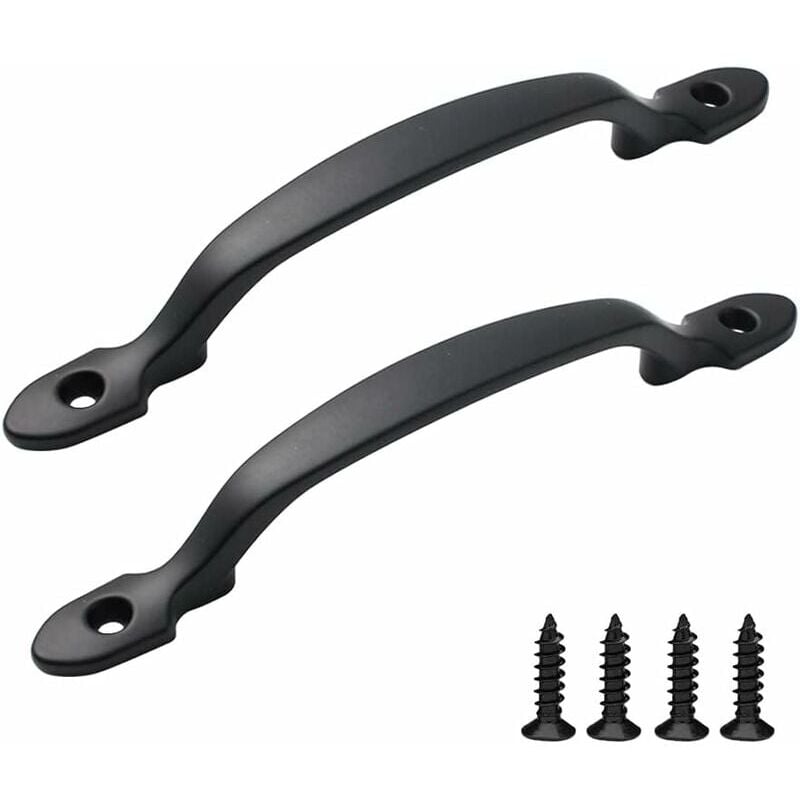 Lot De 2 Poignées De Porte De Grange Haute Performance Avec Vis, Pour