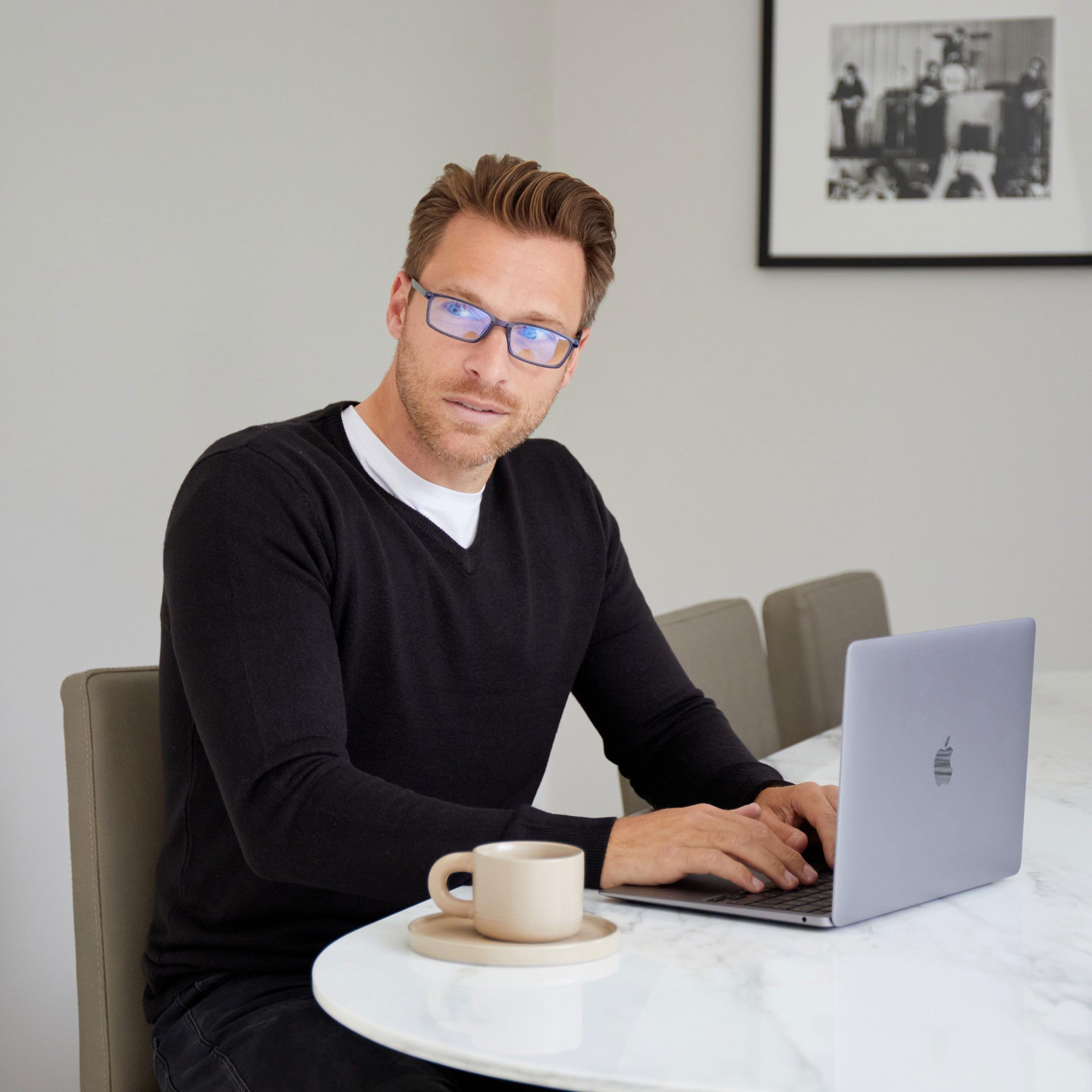 OPULIZE See - Occhiali Filtro Luce Blu Montatura Stretta Cerniere a Molla Migliorano il Sonno Gaming Computer Anti Riflesso Rosa al Nero Uomo Donna B9 - 2