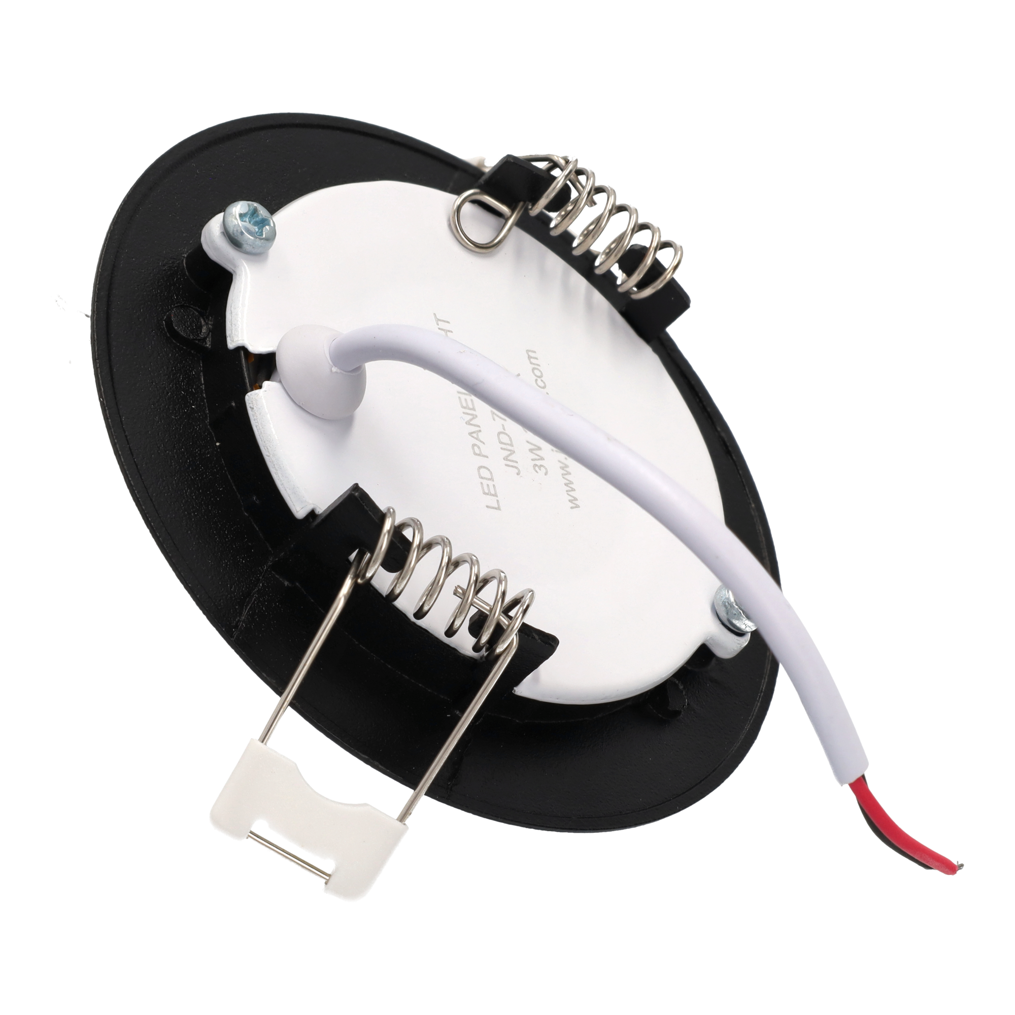 Jandei Pack x5 Downlight led rond encastré 12V, 3W, Cold Light 6000K. Cadre noir - 3